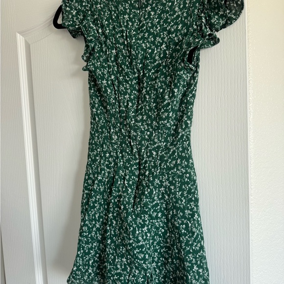 Reformation Dark Green Floral Mini Dress - Picture 2 of 4